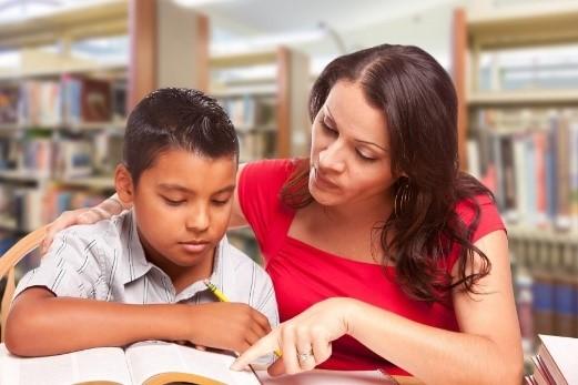 EAL Image of woman and child reading